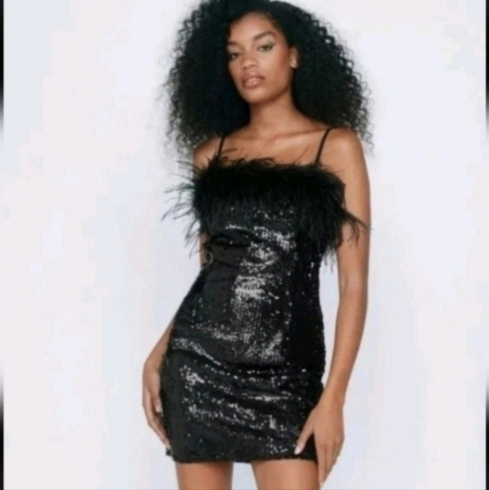 Nasty gal baby sequin dress Size 8